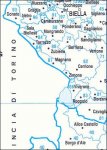 Planisfero 254-Italia Nord Carta murale amministrativa provincie-comuni